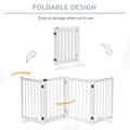 Pikkukuva 5 / 10: Rootz Pet Guard Ovi - Wit - Dennenhout - 84,64 cm x 14,96 cm x 29,52 cm