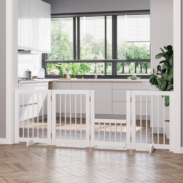 Rootz Pet Guard Ovi - Wit - Dennenhout - 84,64 cm x 14,96 cm x 29,52 cm
