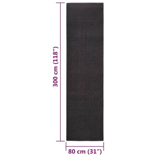 Sisalmatta för klösstolpe svart 80x300 cm
