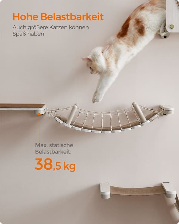 Kattenbrug - Skrabende stolper - vægmontering - brun