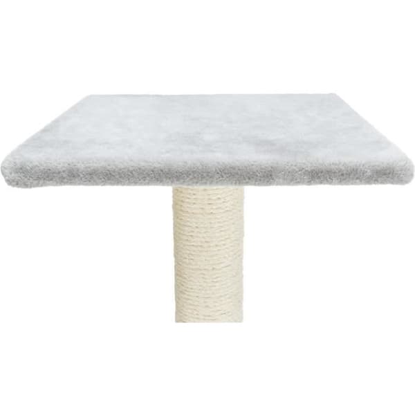 TRIXIE Espejo Skrapstolpe Kattträd Höjd 69 cm platinagrå plysch och naturlig sisal