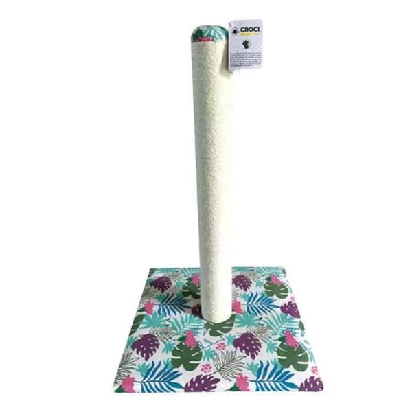 Croci Canifrance Tropical Hög skrapstolpe med träd och kattleksak - beige - TU