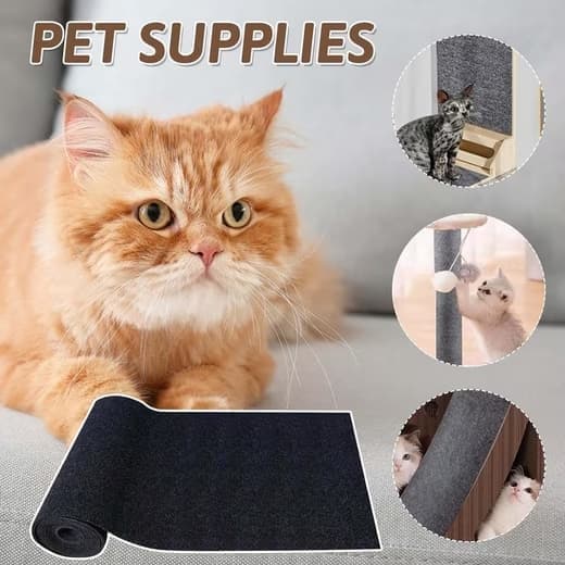 Selvklæbende kat kradsepude, kat kradsepude vægbeskytter, sofa kradsepude, kat kradsemåtte, hjørne DIY