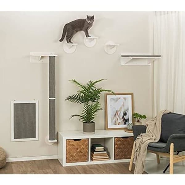 Väggskrapa för Katt - TRIXIE - Grå/Vit - Sisal och Jute - Kompakt och Hållbar - Lätt att Installera
