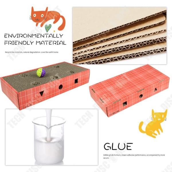 TD® Scratcher Cat Lekklor Husdjur Wellpapper Skrapa stolpe Halm Skrapbräda Skrapa Vässa Stark kartong