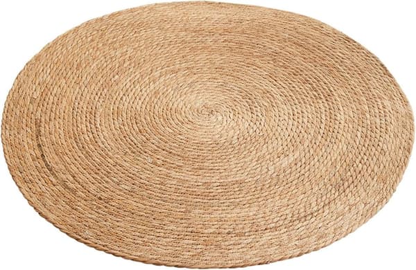 Handvävd naturlig flätad halmmatta för yoga, fitness, utomhuslounging, avkoppling, köksdekoration 40CM