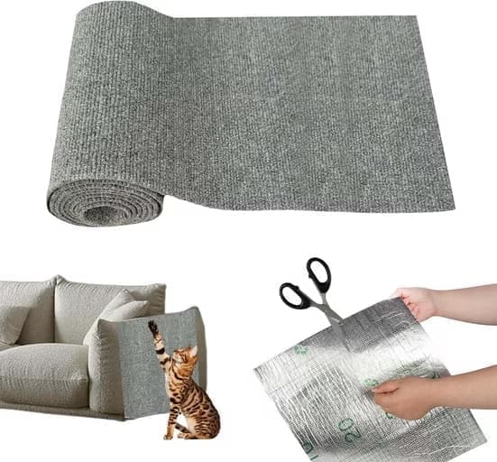 Lollanda Självhäftande klösplatta för katt, väggskydd för klösplatta, klösplatta för soffa, kattklösmatta, hörn DIY
