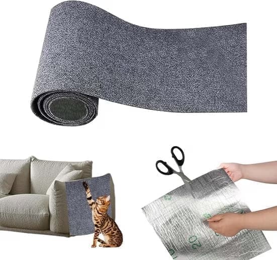 Lollanda Självhäftande klösplatta för katt, väggskydd för klösplatta, klösplatta för soffa, kattklösmatta, hörn DIY