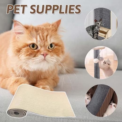 Lollanda Självhäftande klösplatta för katt, väggskydd för klösplatta, klösplatta för soffa, kattklösmatta, hörn DIY