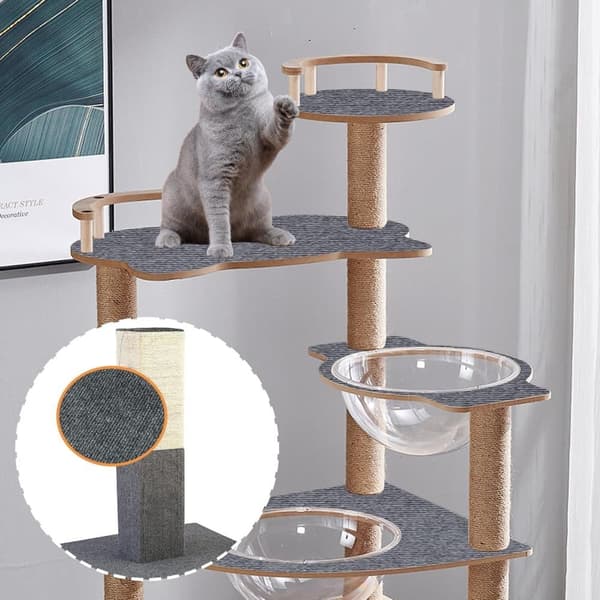 OBOSOE 30×100cm Självhäftande klösplatta för katt, väggskydd för klösplatta, klösplatta för soffa, kattklösmatta, hörn DIY