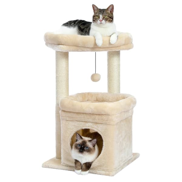 Katt Trädtorn, Privat Lägenhet, Naturliga Sisal Klöspelare,AMT0179BG, EN BILD