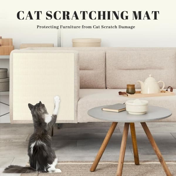 Lollanda Cat Scratching Pad itseliimautuva graffitimatto kissoille seinä- ja kulmasuoja huonekaluille, DIY raapimismatto kissalle