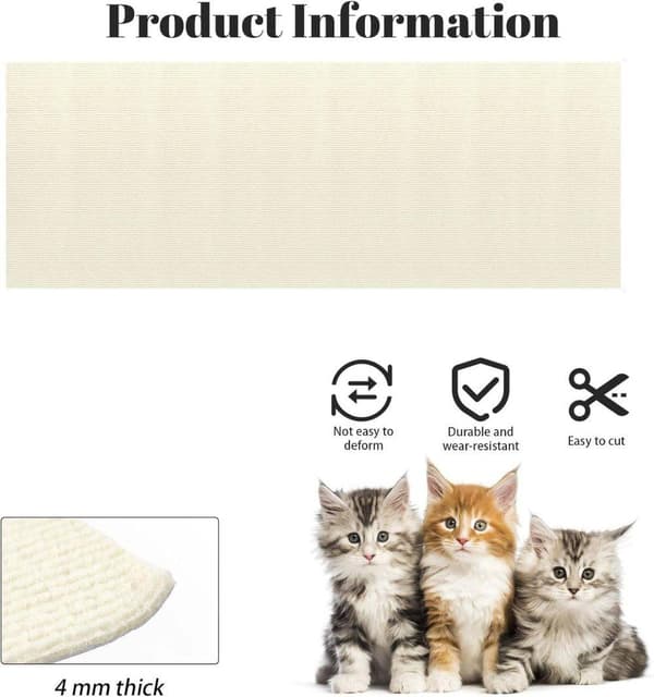 Lollanda Cat Scratching Pad itseliimautuva graffitimatto kissoille seinä- ja kulmasuoja huonekaluille, DIY raapimismatto kissalle