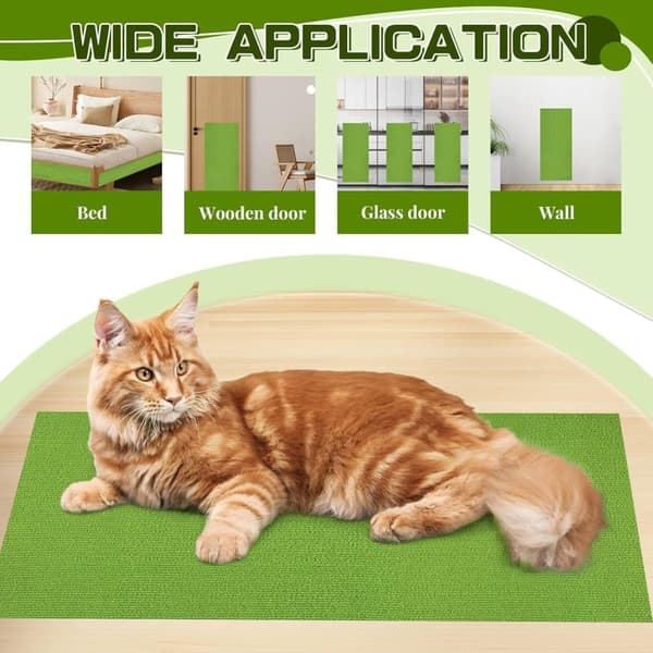 Lollanda Cat Scratching Pad itseliimautuva graffitimatto kissoille seinä- ja kulmasuoja huonekaluille, DIY raapimismatto kissalle