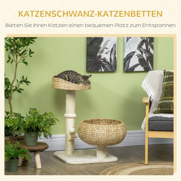 Klätterträd för Katt 72 cm med Bäddar & Lekboll