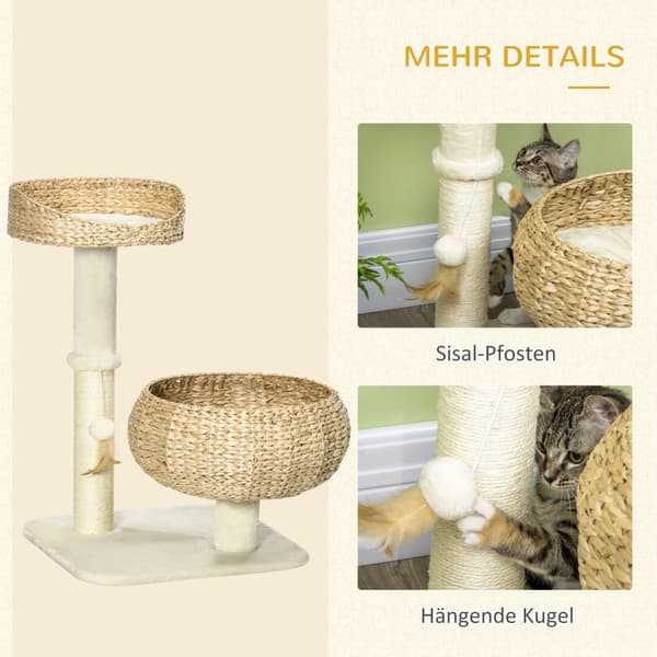 Klätterträd för Katt 72 cm med Bäddar & Lekboll