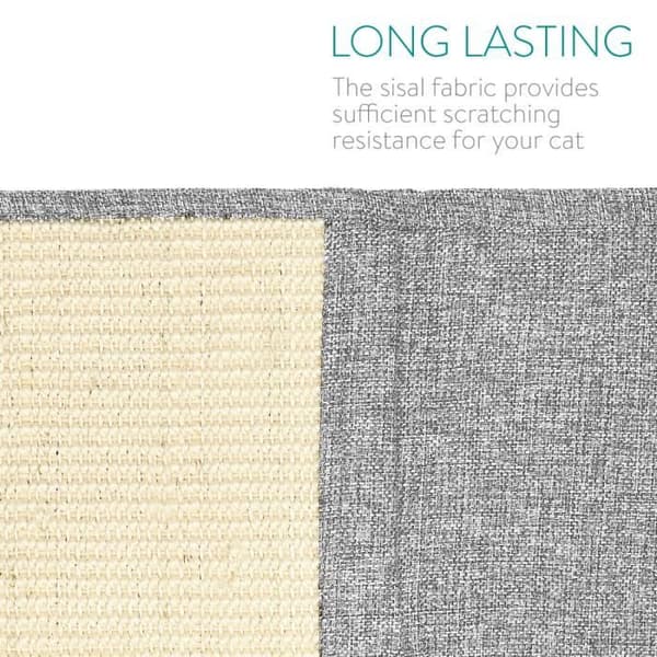 Skrapmatta - Navaris - 60 x 50 cm - Sisal och linne - Soffskydd - Grå