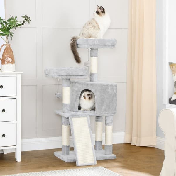 Kradsehus til katte, kattehus 115 cm, kradserampe