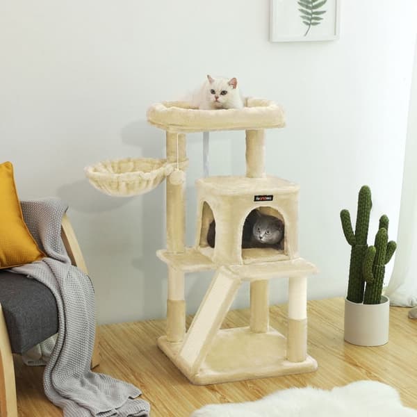 Klösträd för katter, katttorn, förlängd sittpinne