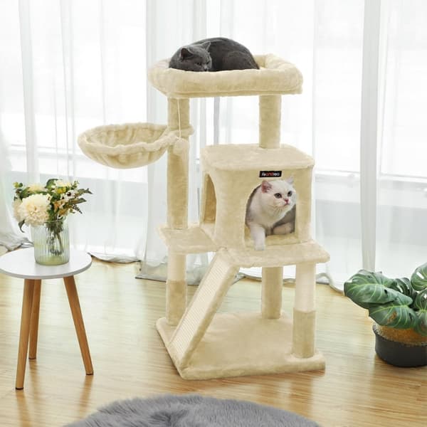 Klösträd för katter, katttorn, förlängd sittpinne