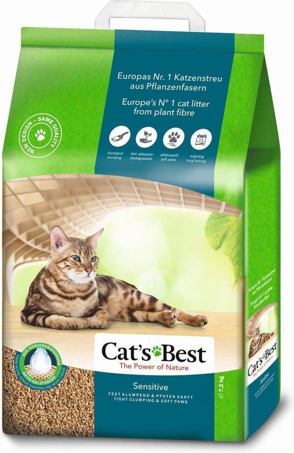 Cat's Best puinen kissanhiekka herkälle kissalle - 20 vuotta