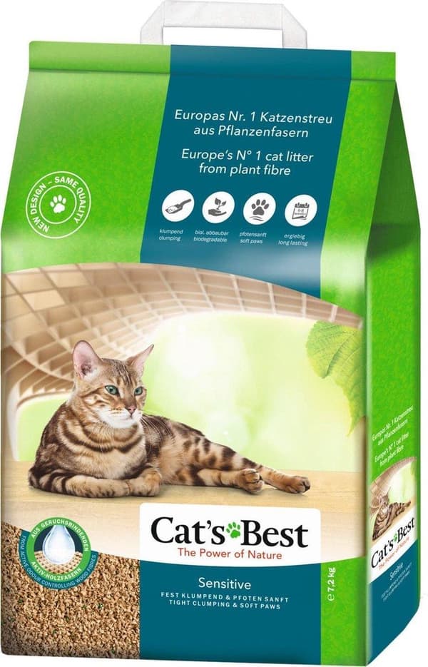 Cat's Best Träkattsand Sensitive - 20 l