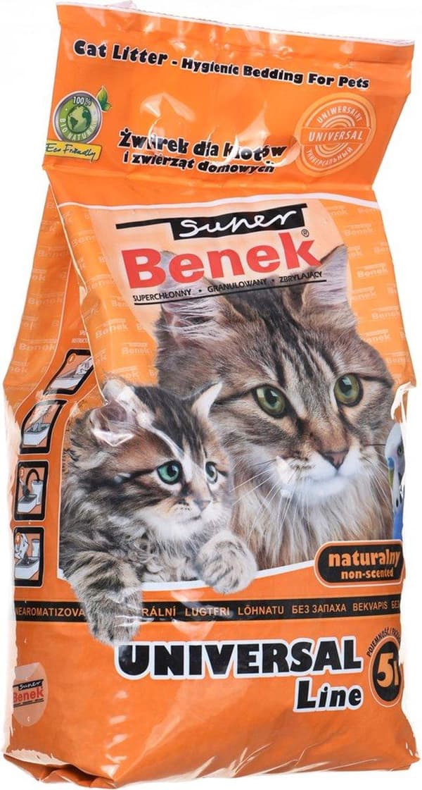 SUPER BENEK UNIVERSAL Kattsand Bentonitkorn Naturlig 5 l