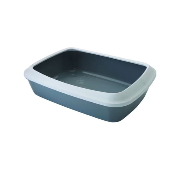 Kattlåda Iriz+ fälg 50x37x14cm vit/grå