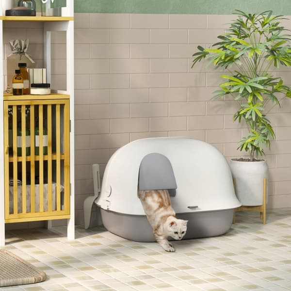 Rootz Cat kattsandlåda - Feline Retreat - Djurtoalett - Håller hemmet rent - 58cm x 46cm x 39cm