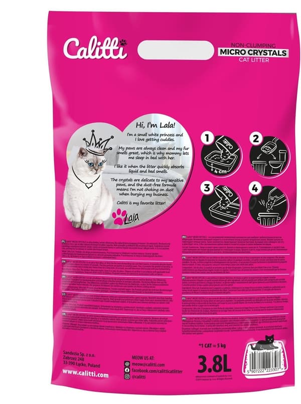 Calitti Micro Crystals - Silikon kattsand 3,8 l