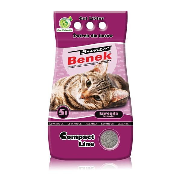 Certech Super Benek Compact Lavendel - Kattegrus klumpende 5 l