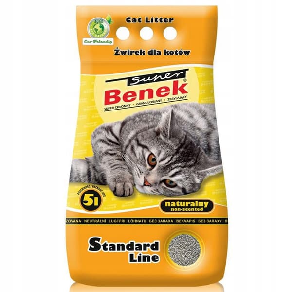 Certech Super Benek Standard Natural - Klumpande kattsand 5 l
