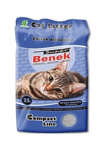 SUPER BENEK COMPACT Kattegrus Bentonitgrus Sea Breeze 25 l