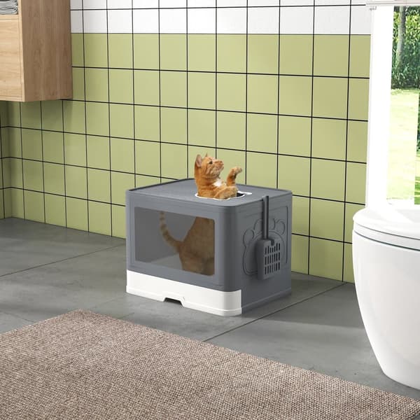 Katte Toilet, 48.5x38x36.5 cm, Grå