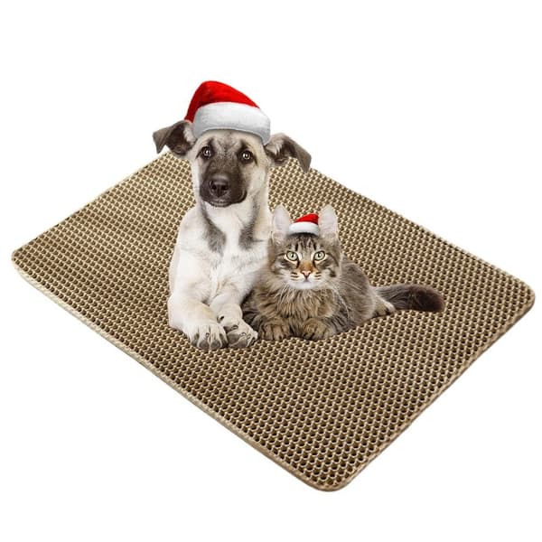 Kattsandmatta med Bikakedesign, Halkfri och Vattentät, i Flera Storlekar