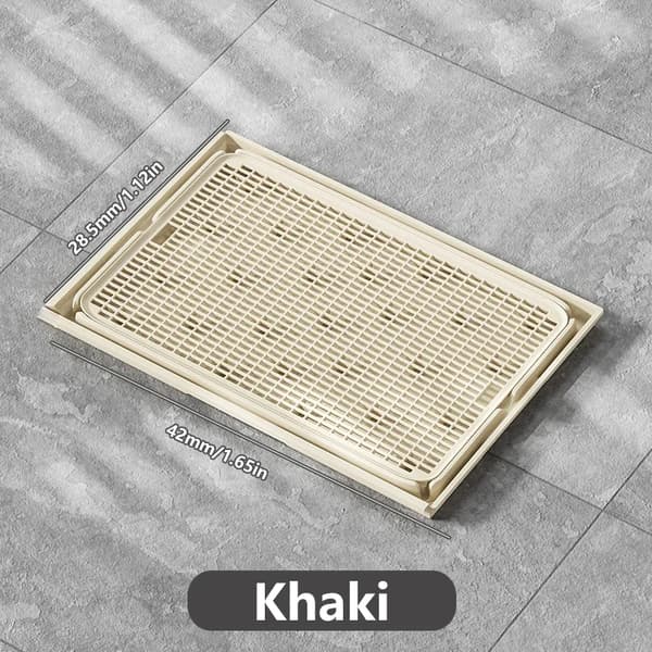 Kattegrusmåtte, Dobbeltlagsdesign, Vandtæt materiale,Khaki