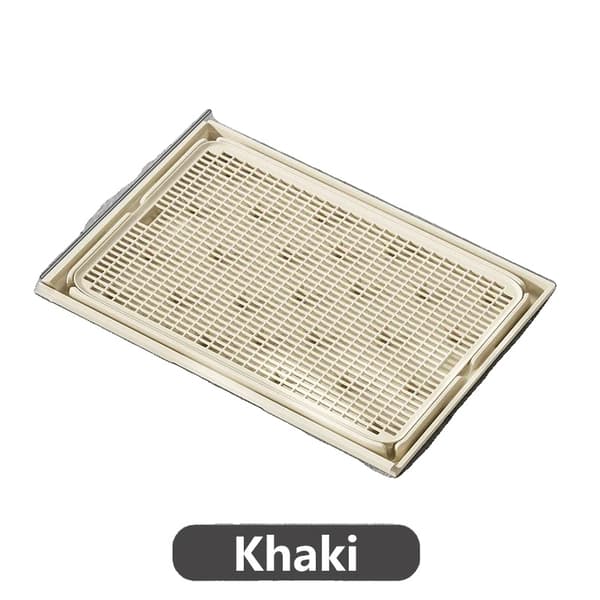 Kattegrusmåtte, Dobbeltlagsdesign, Vandtæt materiale,Khaki