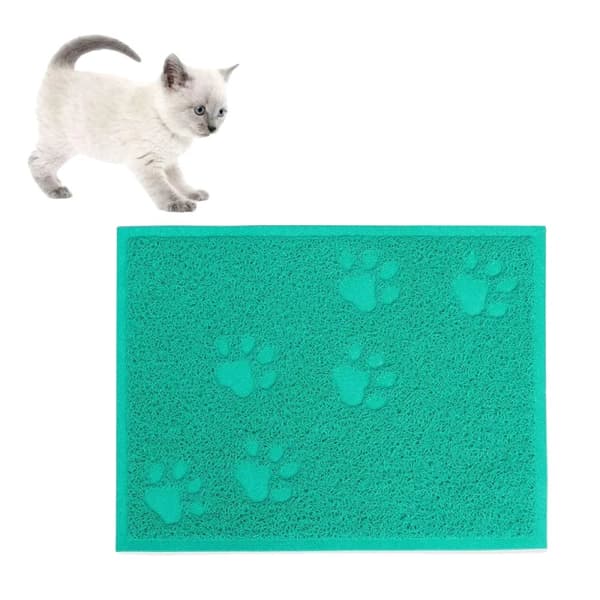 Kattebakke Mat, Pet Rengørings Tæppe, Holdbart Design,Blå