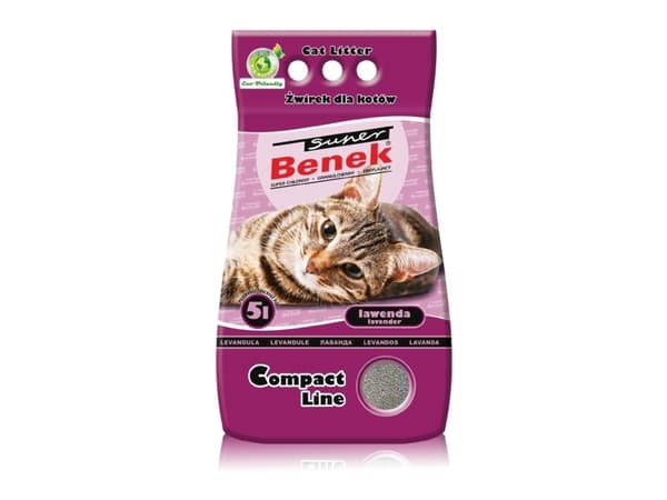 Certech Super Benek Compact Lavender - Klumpende kattegrus 5 l