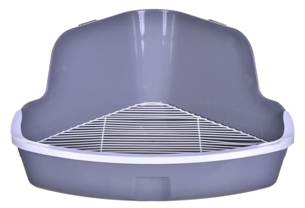 ZOLUX Stort hjørnetoilet 415x310x205 mm grå