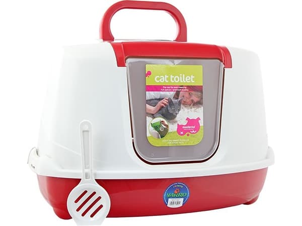 YARRO CORNER FLIP TOILET FOR A CAT