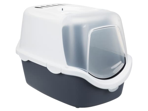 Trixie Vico Open Top Litter Tray, with hood, 40 × 40 × 56 cm, blue-