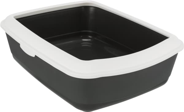 Trixie Classic, cat litter box, dark gray/white, plastic, 37 × 15 × 47 cm
