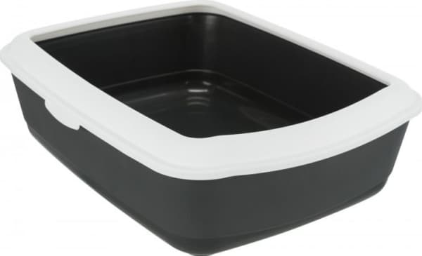 Trixie Classic, cat litter box, dark gray/white, plastic, 37 × 15 × 47 cm