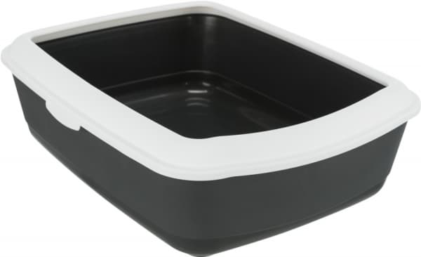 Trixie Classic, cat litter box, dark gray/white, plastic, 37 × 15 × 47 cm