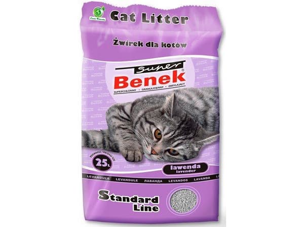 Certech Super Benek Standard Lavender - Klumpande kattströ 25 l (20 kg)