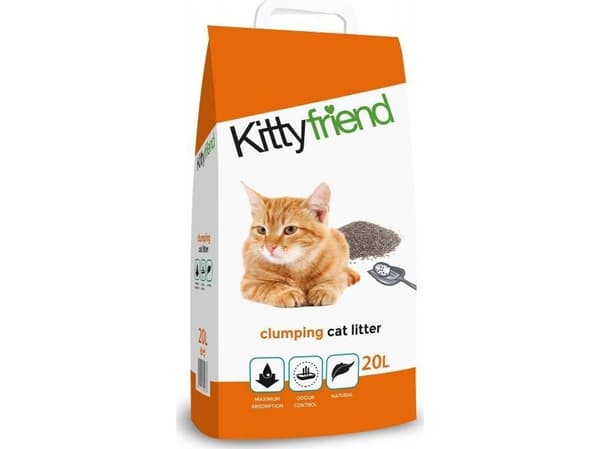 Sanicat Kittyfriend kattesand, kattesand, bentonitt, 20L, klumper