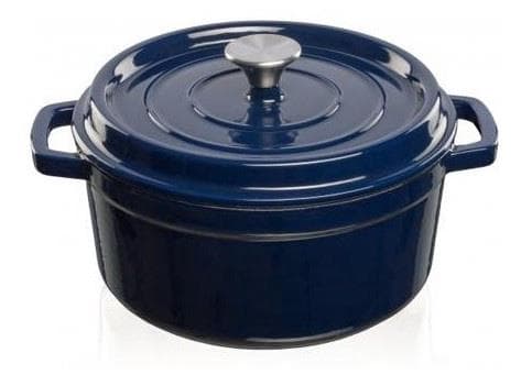 Grand Feu Grandfeu gryte med lokk, blå, 3,5l (FEUMDARKBL)