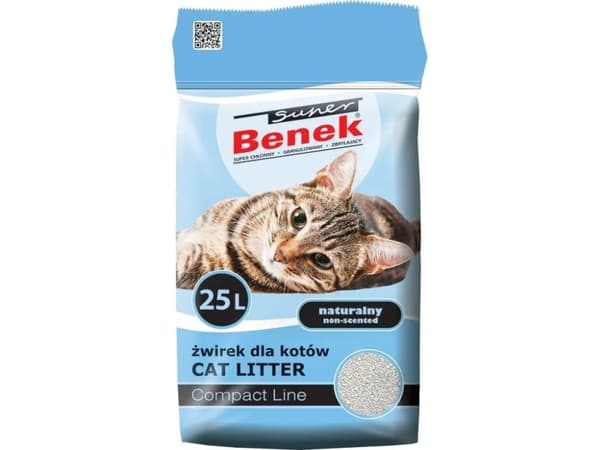 Żwirek dla kota Super Benek Compact naturlig 25 l