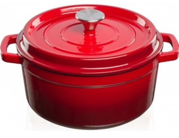 Grand Feu Grandfeu kruka med lock, röd, 3,5 liter (FEUMRED)